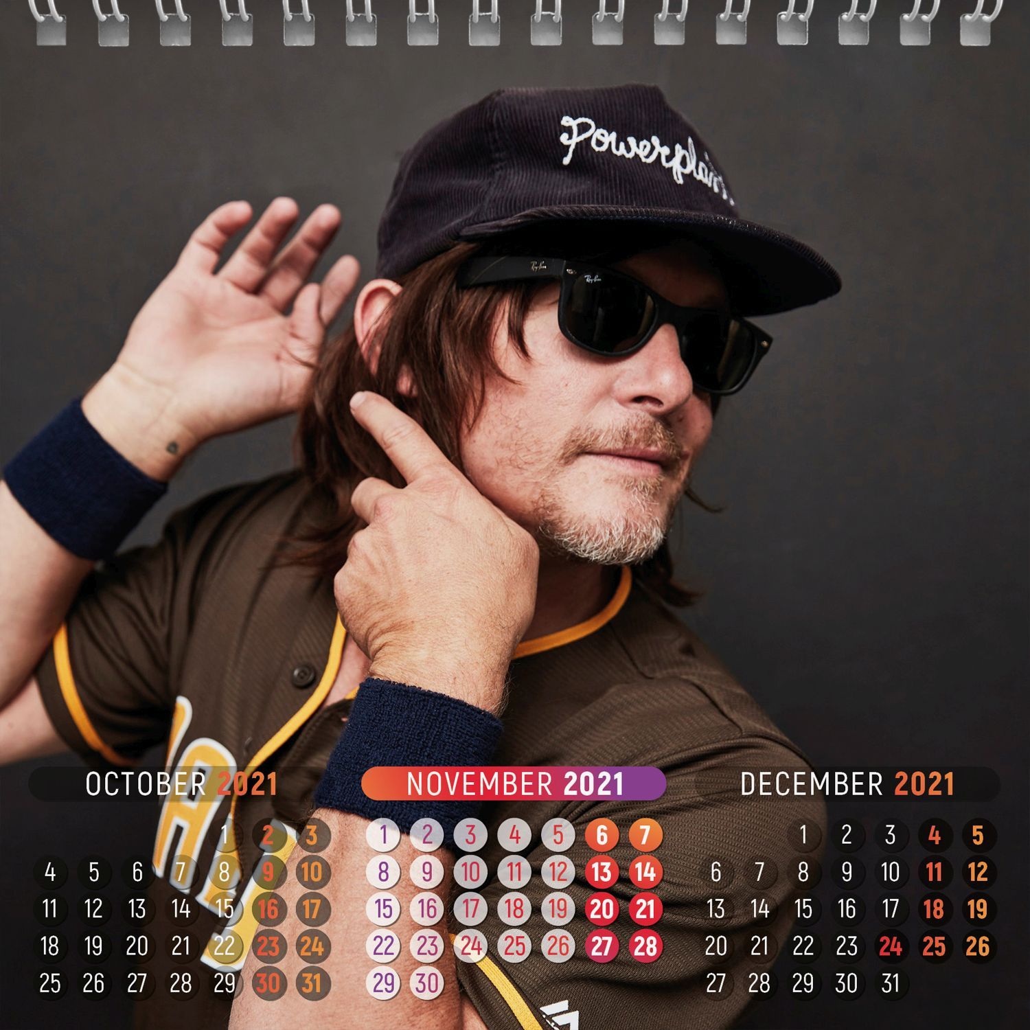 Norman Reedus 2021 Desktop Calendar NEW With Christmas Card Sexy Hot