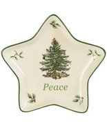 Spode Christmas Tree Charming Sentiment Tray, Peace Star - $20.00