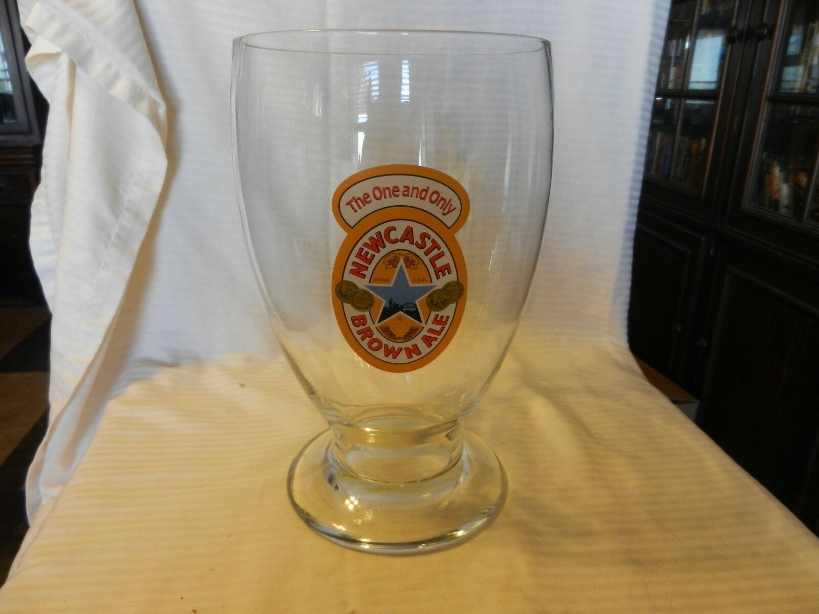Newcastle Brown Ale 172 oz Schooner Glass World's Largest 12" Tall Other