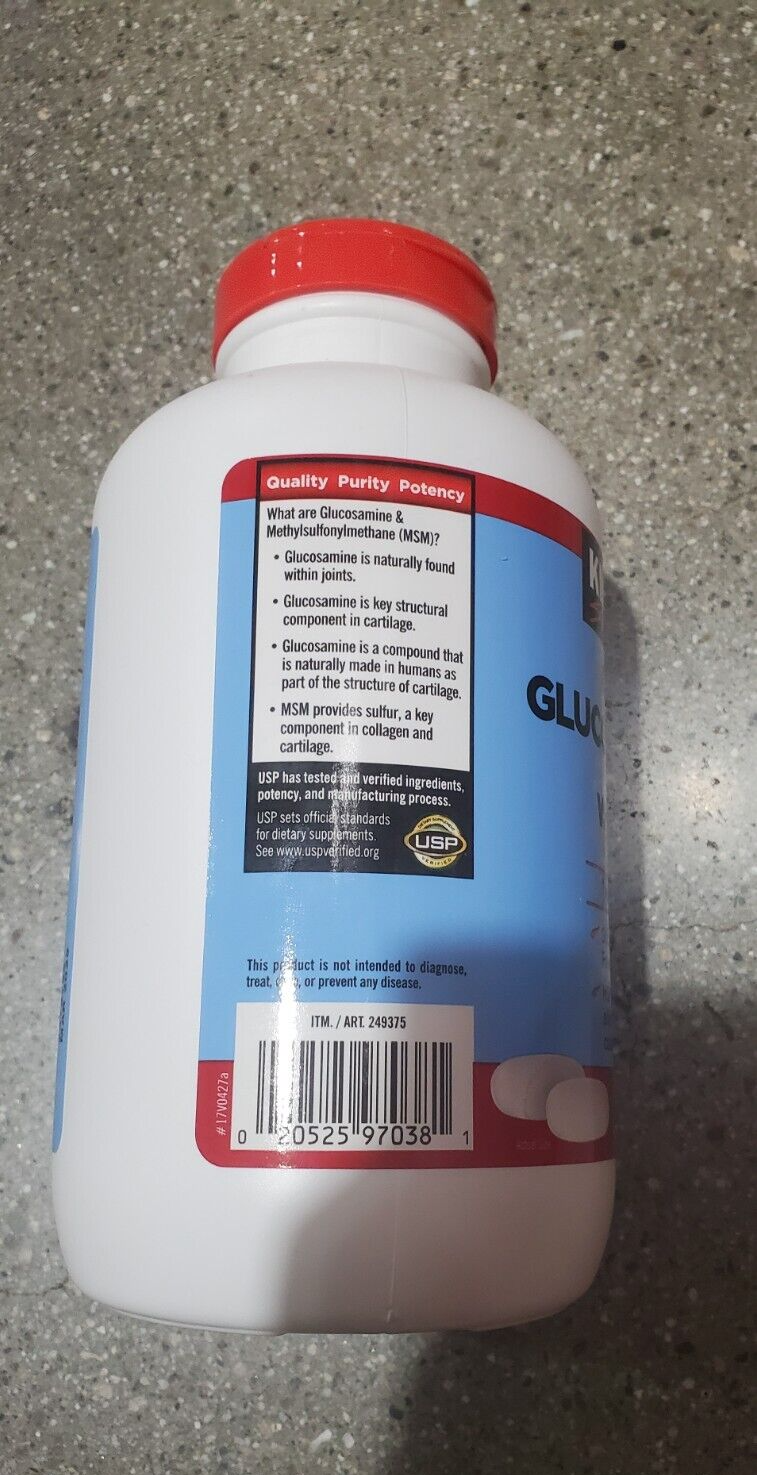 KIRKLAND SIGNATURE GLUCOSAMINE HCI WITH MSM 375 TABLETS Vitamins