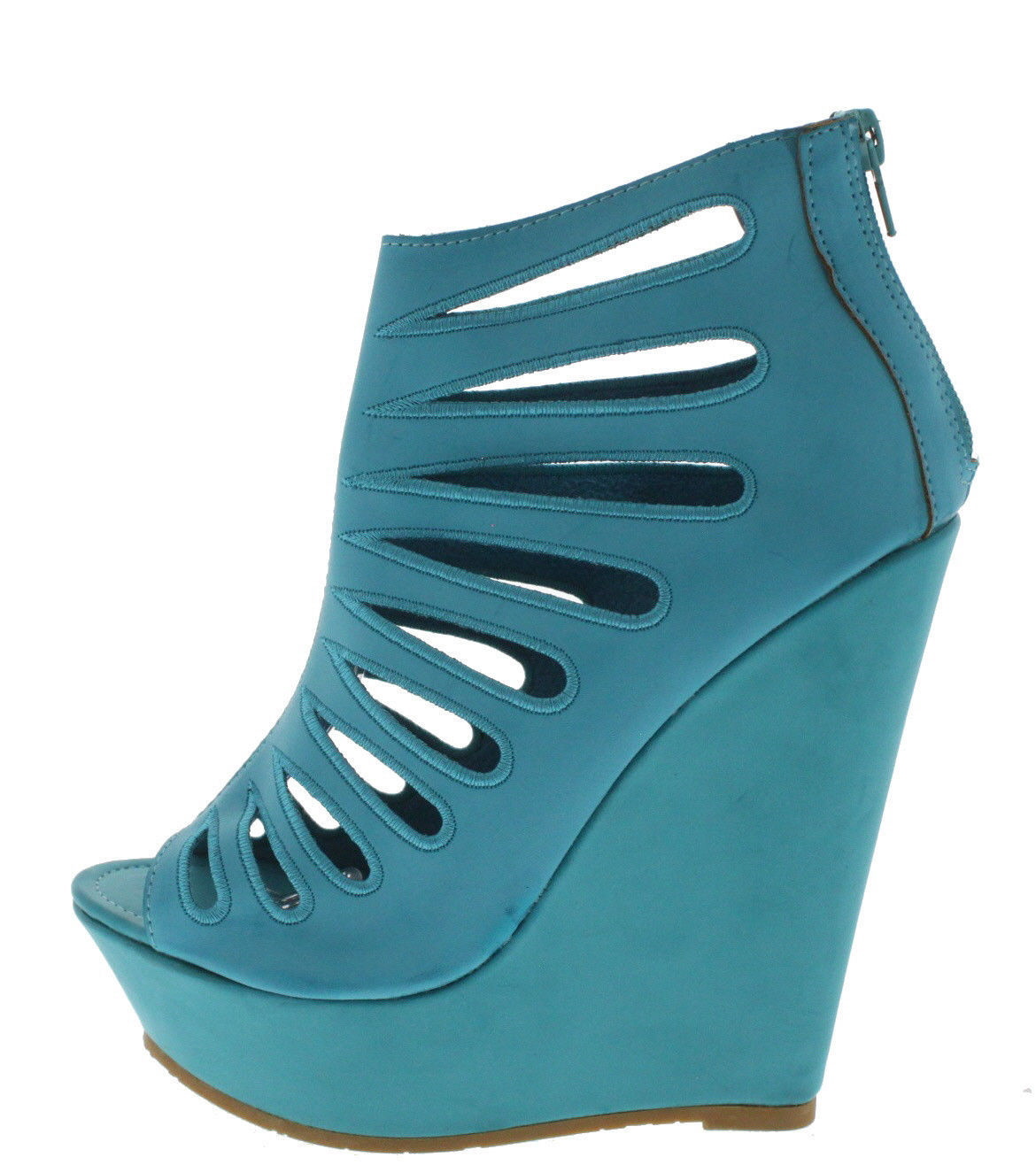 turquoise platform heels