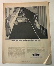 Vintage Ad Print Ford Motor Company, Safer American Road.  1967, 13 x 10.5 - $7.69