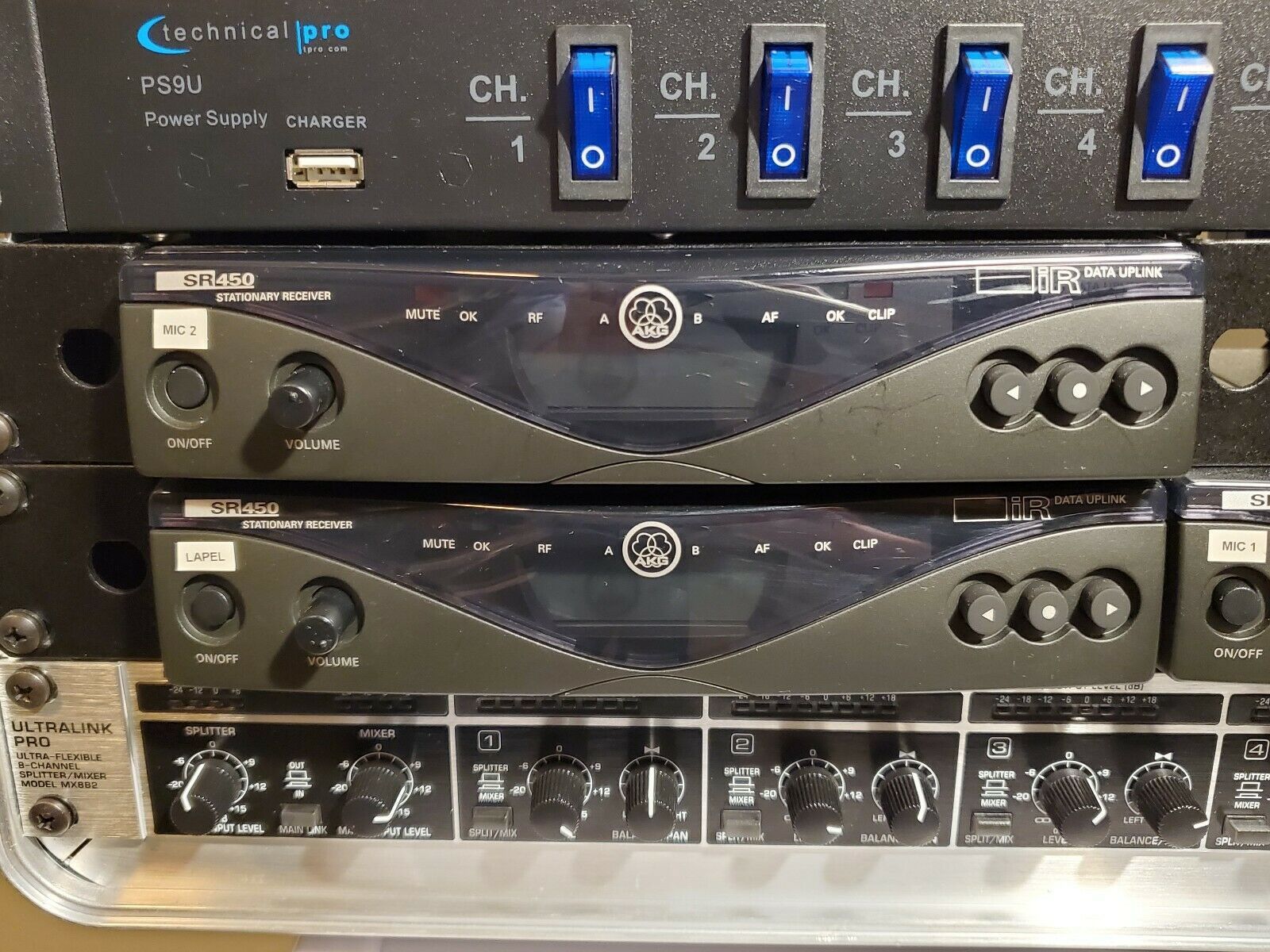Behringer Ultralink Pro MX882 8 Channel Splitter/Mixer Bundle in SKB