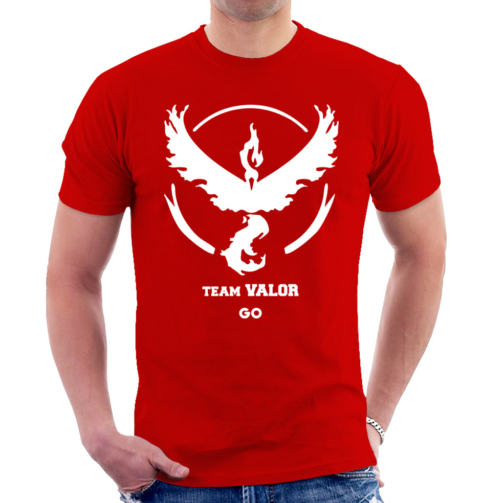 Image of Pokemon Go, Team Valor, Unisex T Shirt, Pokemon Go Tee, Pokemon Go Shirt