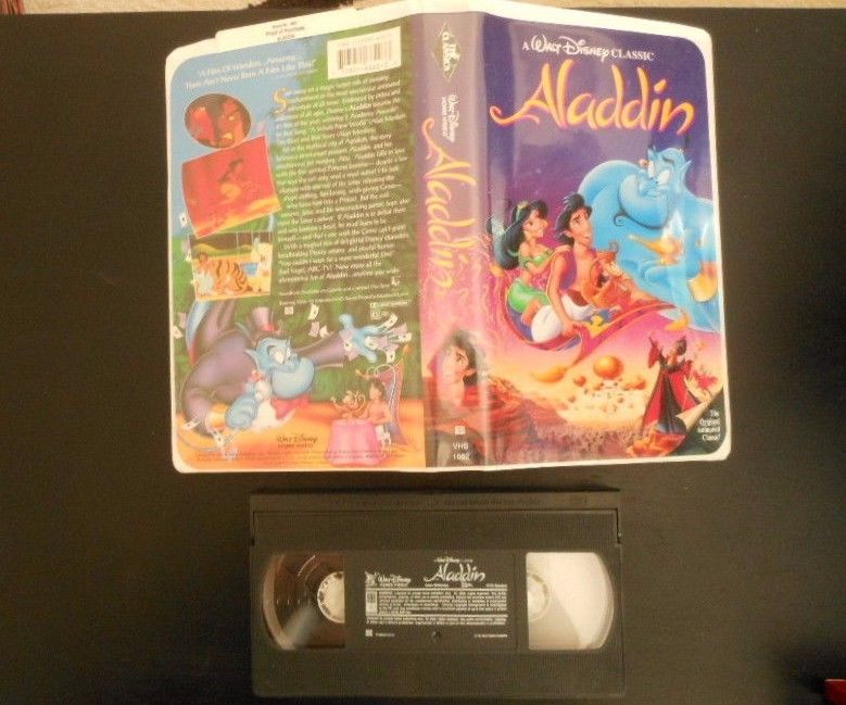 Walt Disney "Aladdin" VHS 1992 Vintage Black Diamond Edition 7 17951 ...