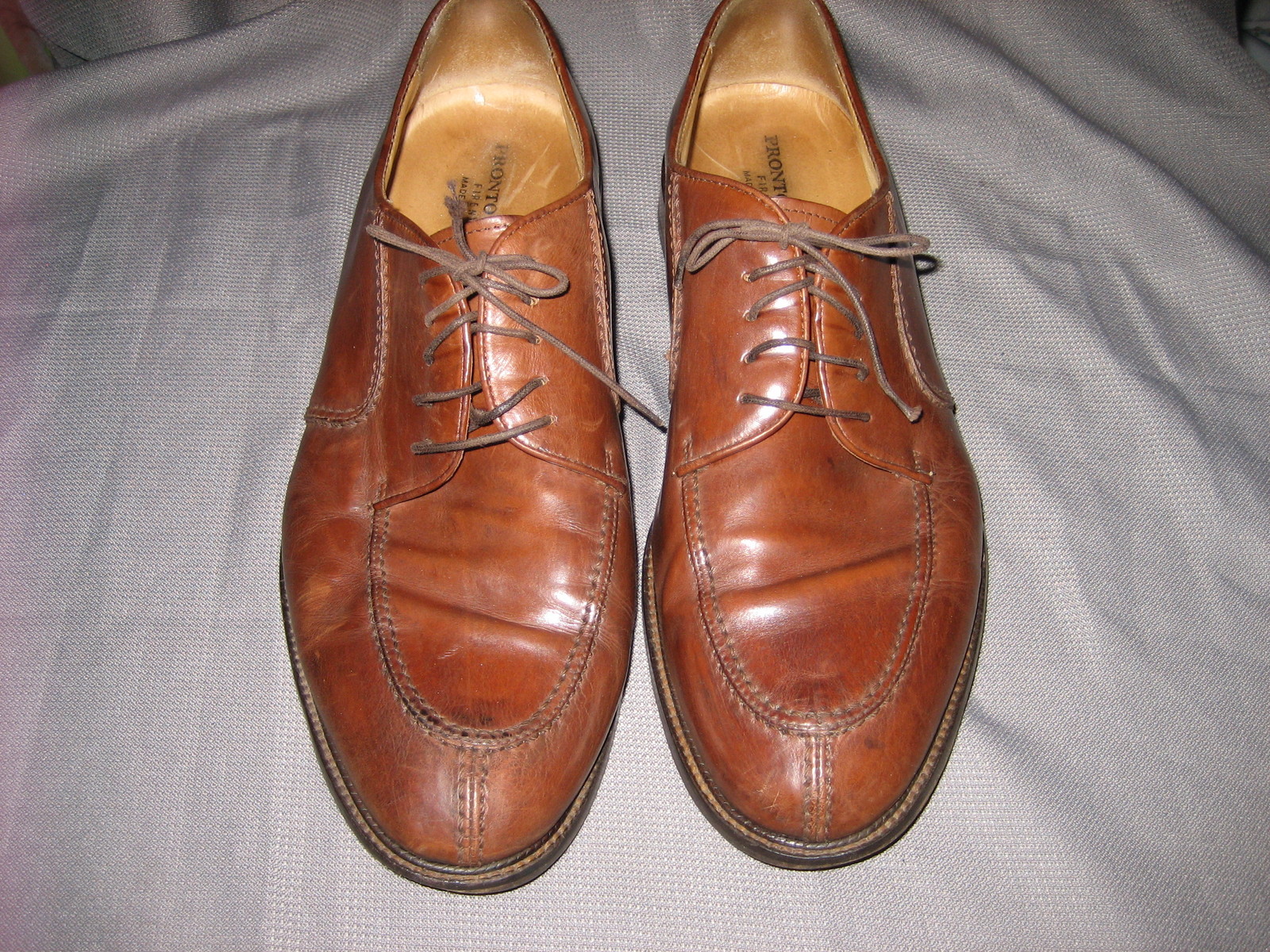 Men's PRONTO UOMO FIRENZE Oil Tanned Brown Leather Split Toe Oxford ...