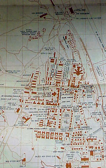 1959 U.S. Army Fort Leavenworth Guide Map - Maps