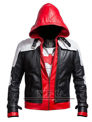 Batman Arkham Knight Game Red Hood Leather Jacket & Vest Costume -BNWT