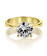 14k Yellow Gold Finish 0.70 Ct Round Cut Diamond Crown Wedding Engagemen... - $93.99