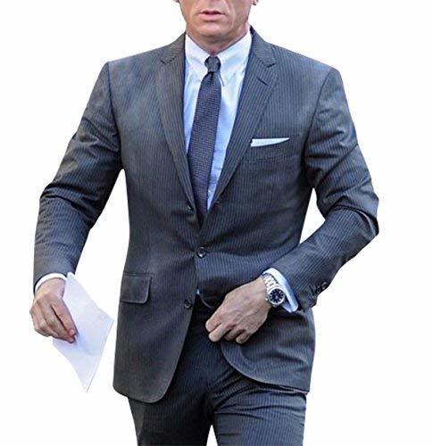 James Bond Skyfall 2 Piece Formal Daniel Craig Grey Business Wedding Suit