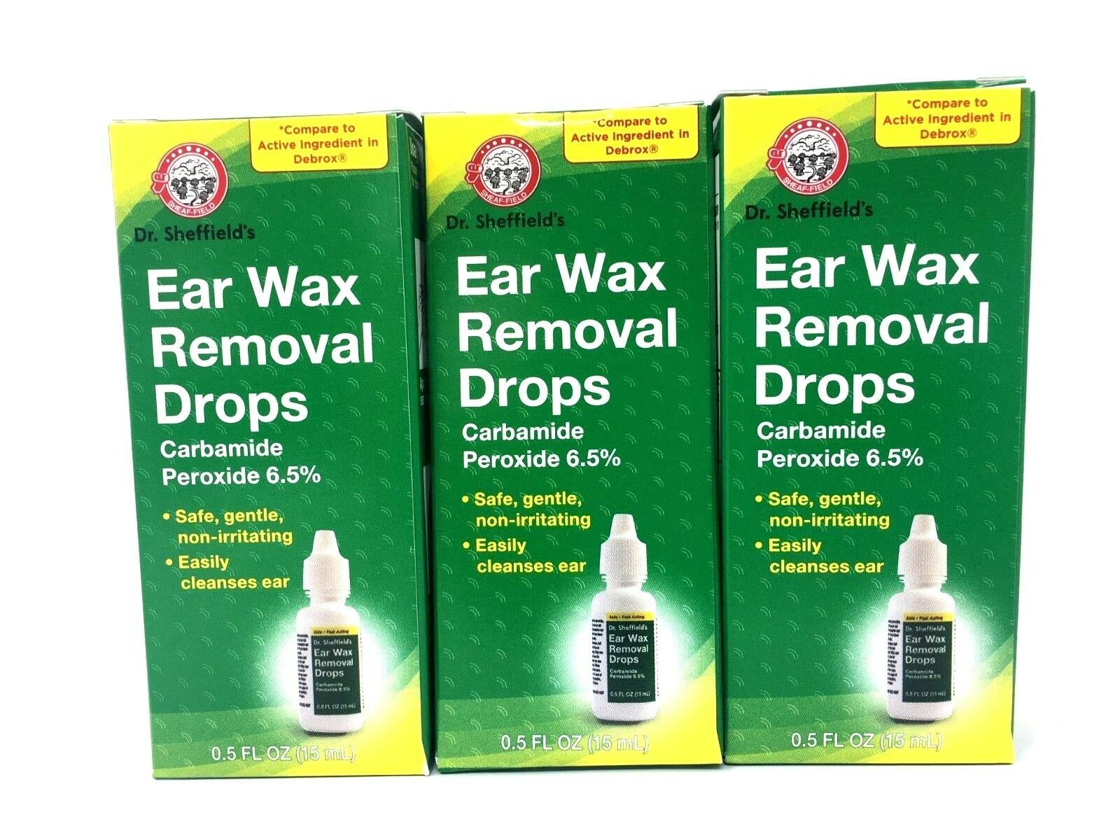 Ear Wax Removal Drops 0.5 oz pack of 3 Other Health Care Supplies