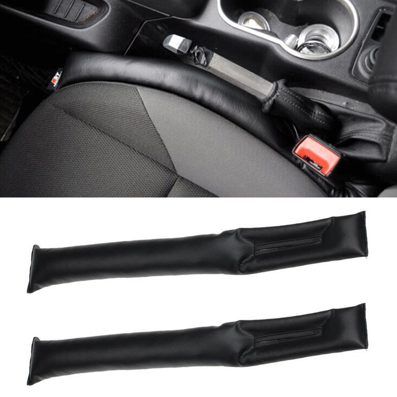 Car Seat Gap Filler Blocker Soft Padded Leather Pair