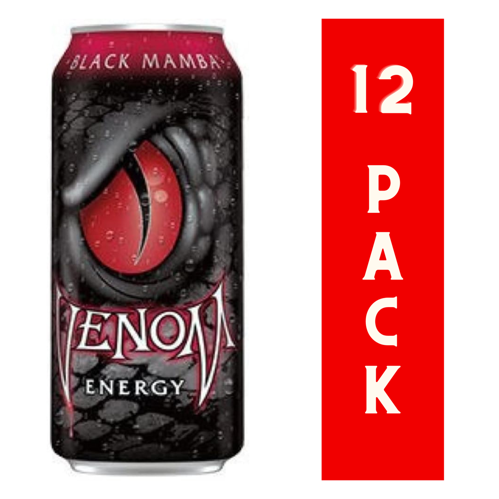 Venom Energy Drink Black Mamba 12 Pack, 16 Fl Oz Cans Energy