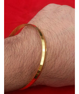 Stunning 24 carat gold look gold plated sikh singh kaur lines replica ka... - $10.13