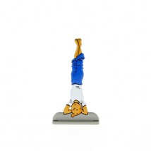 Tintin doing yoga metal figurine Official Tintin Moulinsart product New
