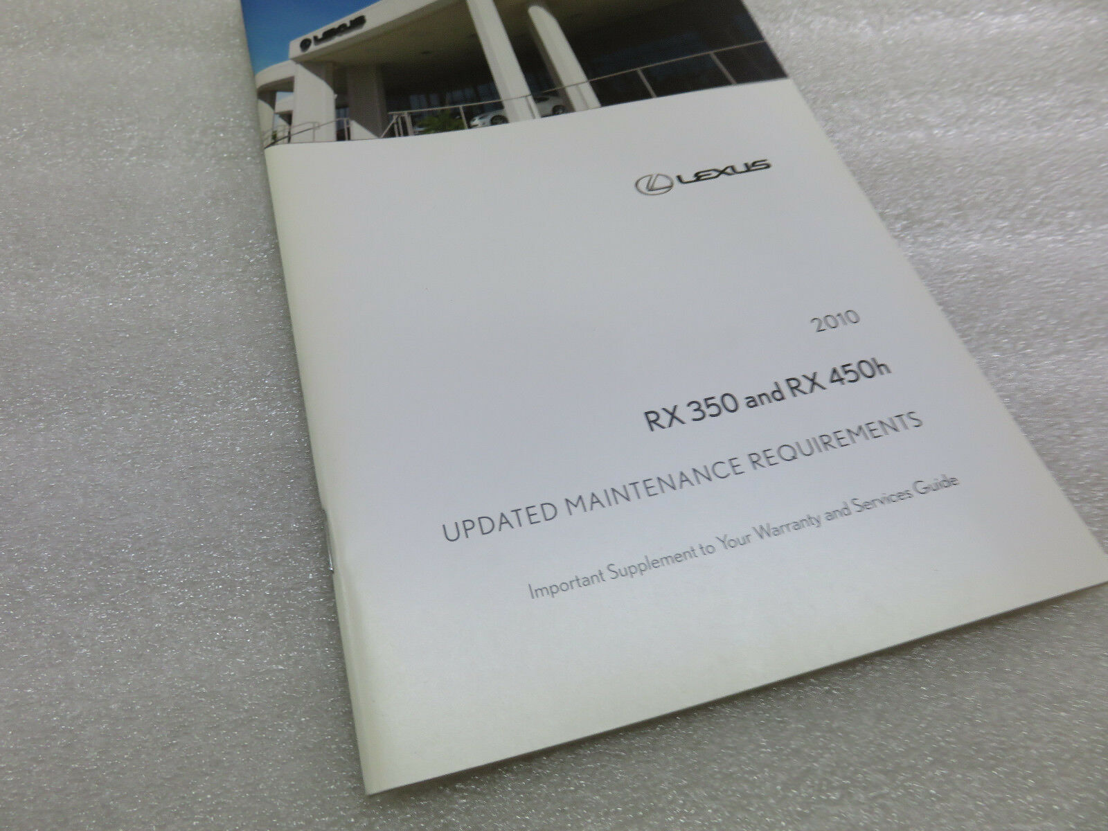 Lexus Rx 350 Owners Manual