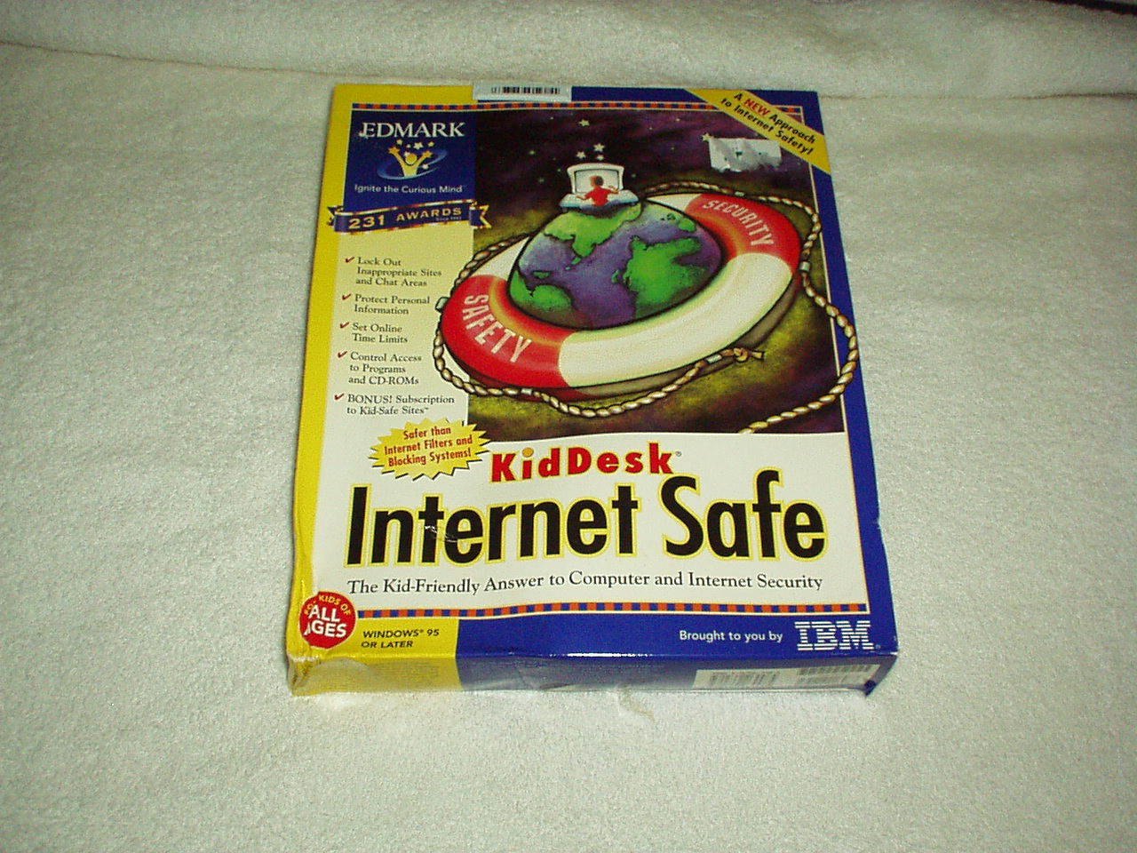 EDMARK KID DESK SAFE IBM KidFriendly Security ToolWindows 95