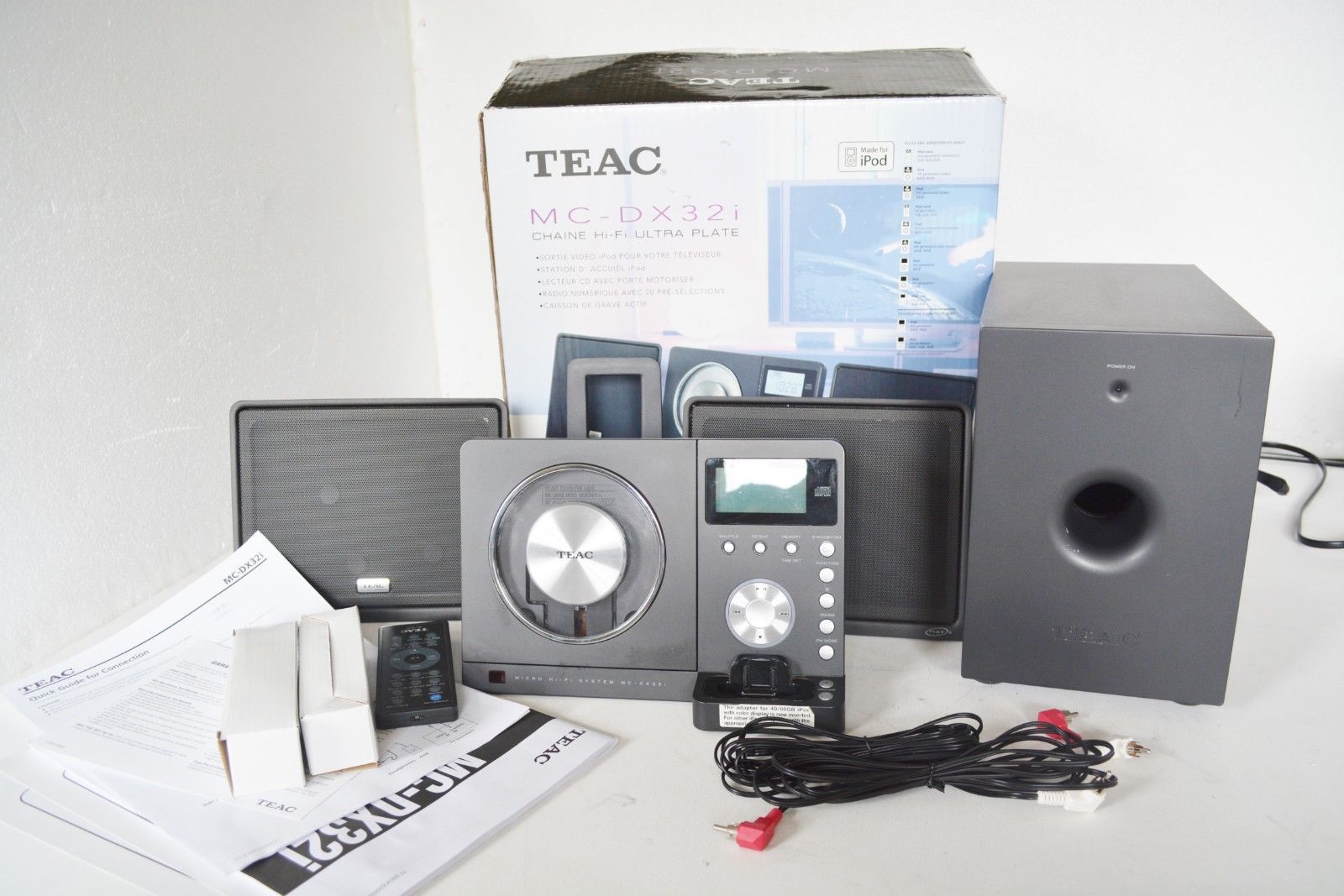 Teac MCDX32i Micro HiFi Stereo Shelf Speaker System w/ All Original