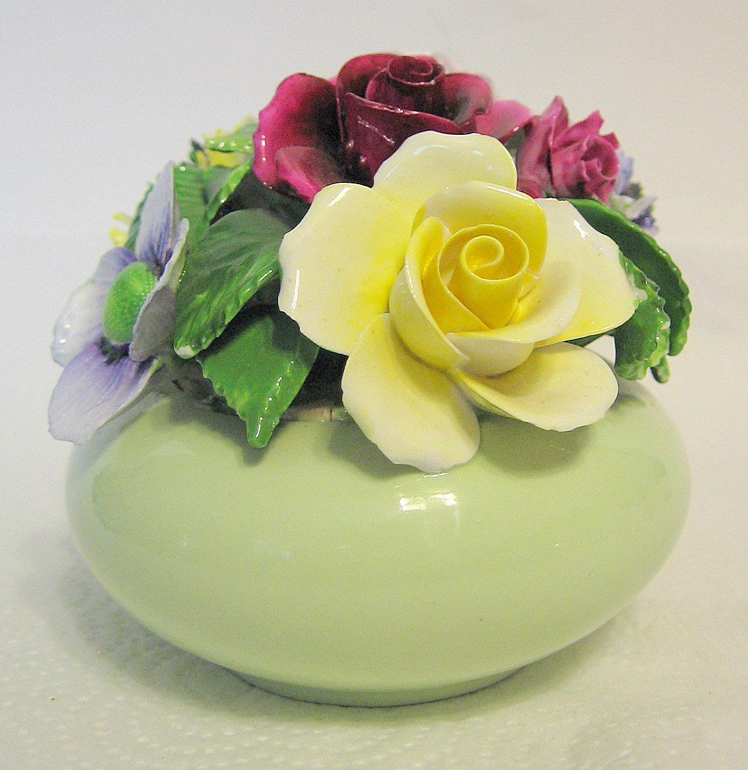 Crown Royal Vintage Floral Figurine Bone China England - Art