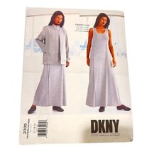 Vogue 2335 DKNY Designer Sleeveless Ankle Dress Jacket 12 14 16  Sewing ... - $31.65