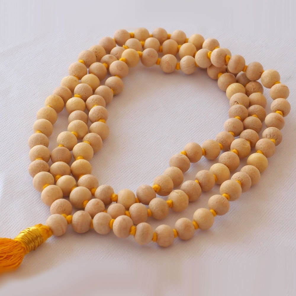 108+1 Beads Tulsi mala of bead size 7-11mm # High finish beads - Rosaries