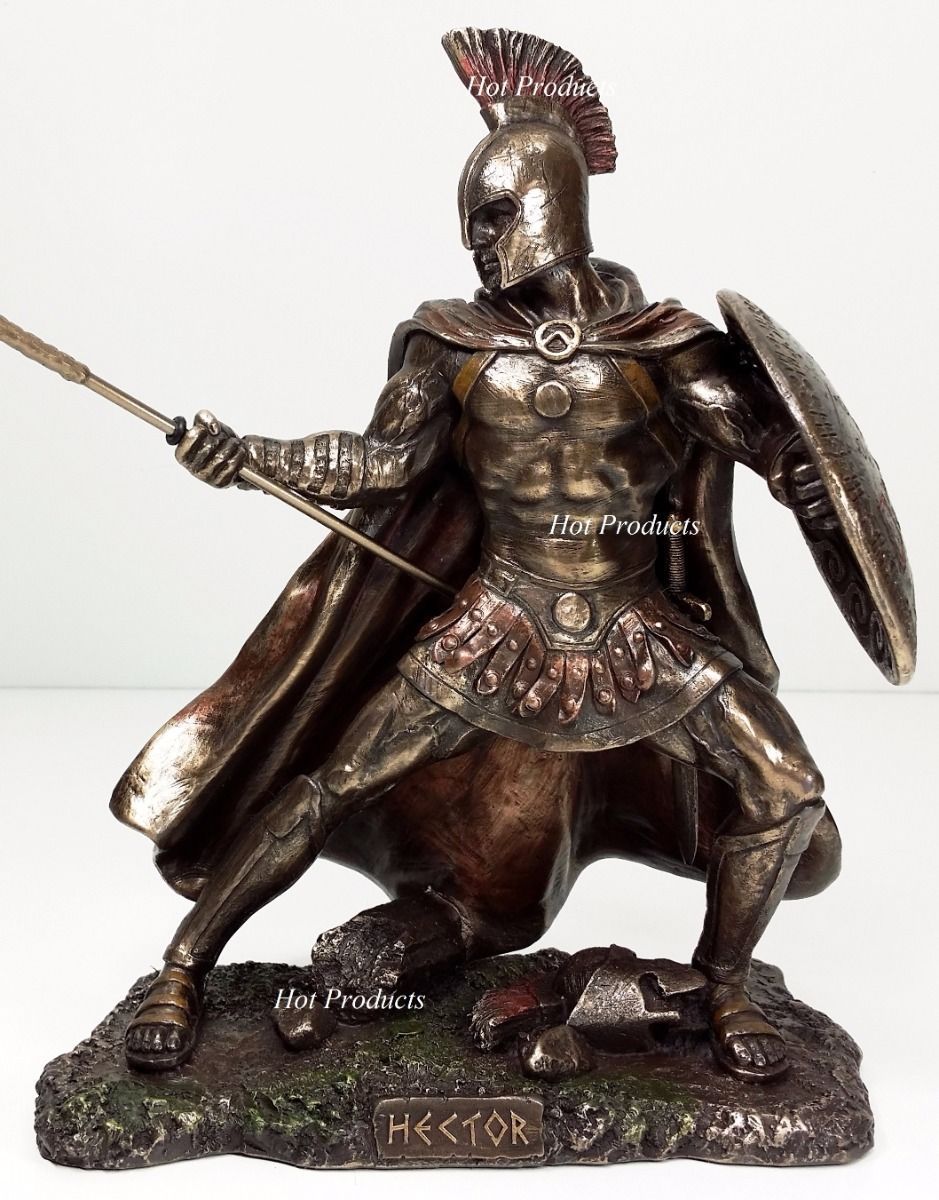 Hector of Troy W/ Spear & Shield GREEK MYTHOLOGY Sculpture Statue ...