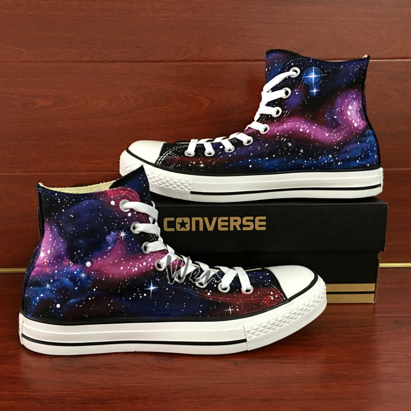 Galaxy Converse All Star Custom Design Hand Painted Shoes Women Men' Sneakers
