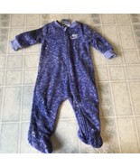 Nike Purple Fleece Sleeper One Piece Pajama Size 6mo Zip Front - $15.79
