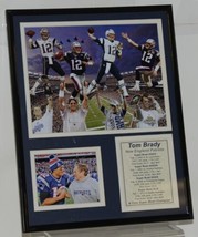 Unbranded Tom Brady New England Patriots Collage 11 By 14 Inches Frame image 2