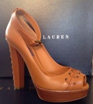Ralph Lauren Womens Jeala Tan Brown Leather Shoes UK 4 EU 37 - $186.46