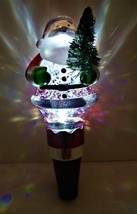 Wine Stopper Lighted Water/glitter Santa - $9.00