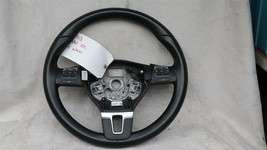 09 - 17 Volkswagen CC Eos Golf 3-Spoke Multifunction Steering Wheel Blck Leather image 1