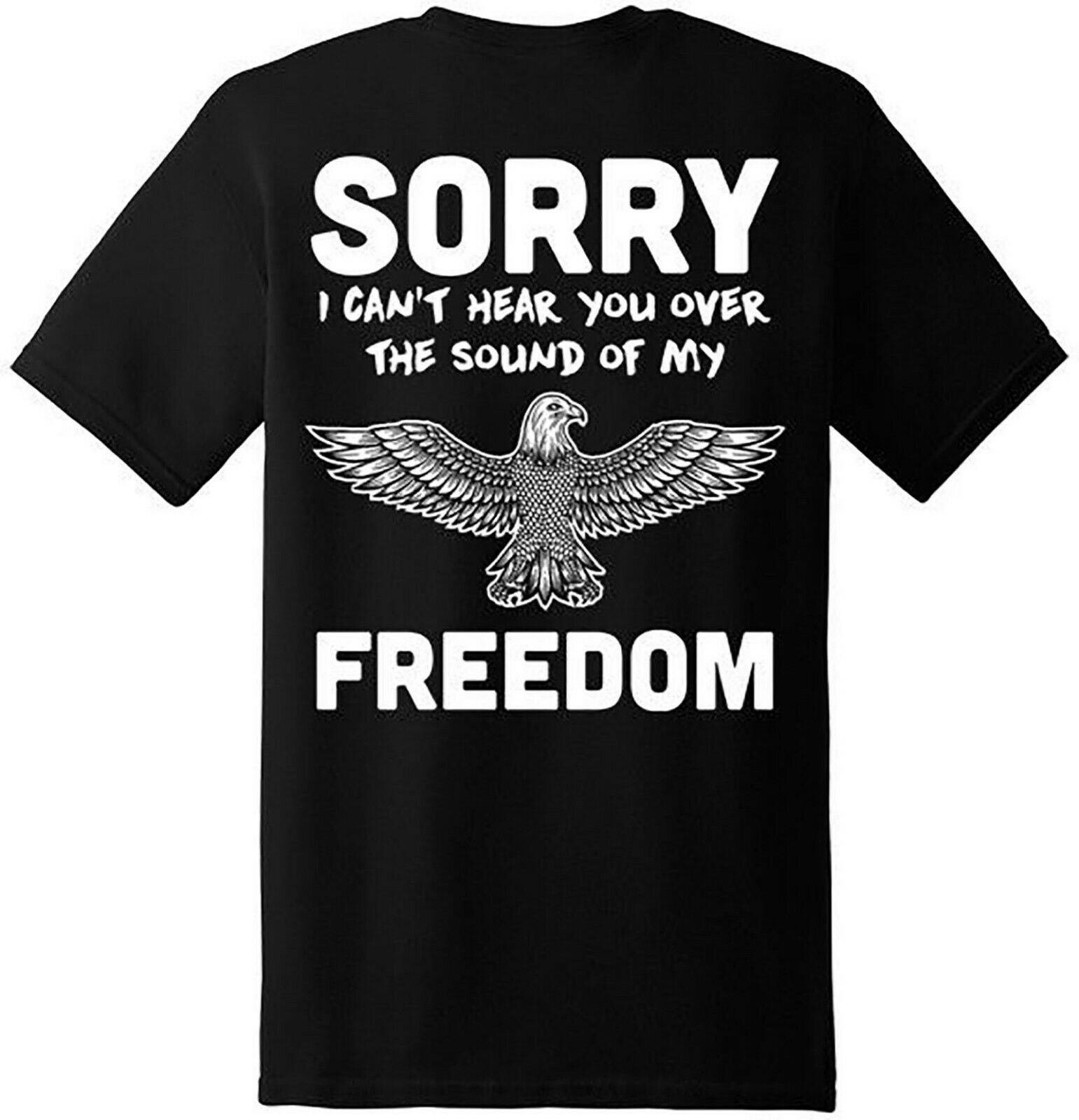 Sound of Freedom American Patriotic T Shirt New Graphic Tee (Back