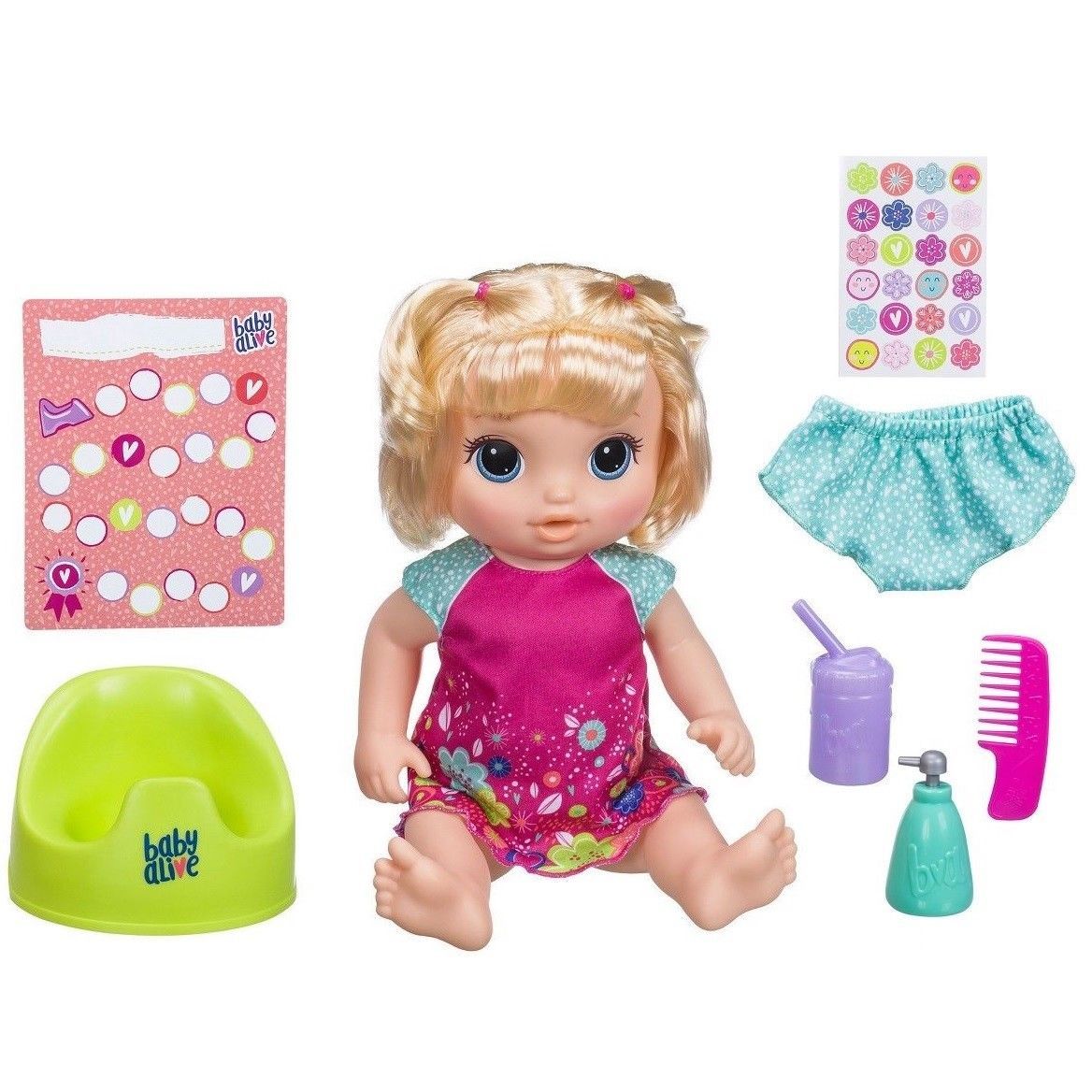 baby alive doll blonde curly hair