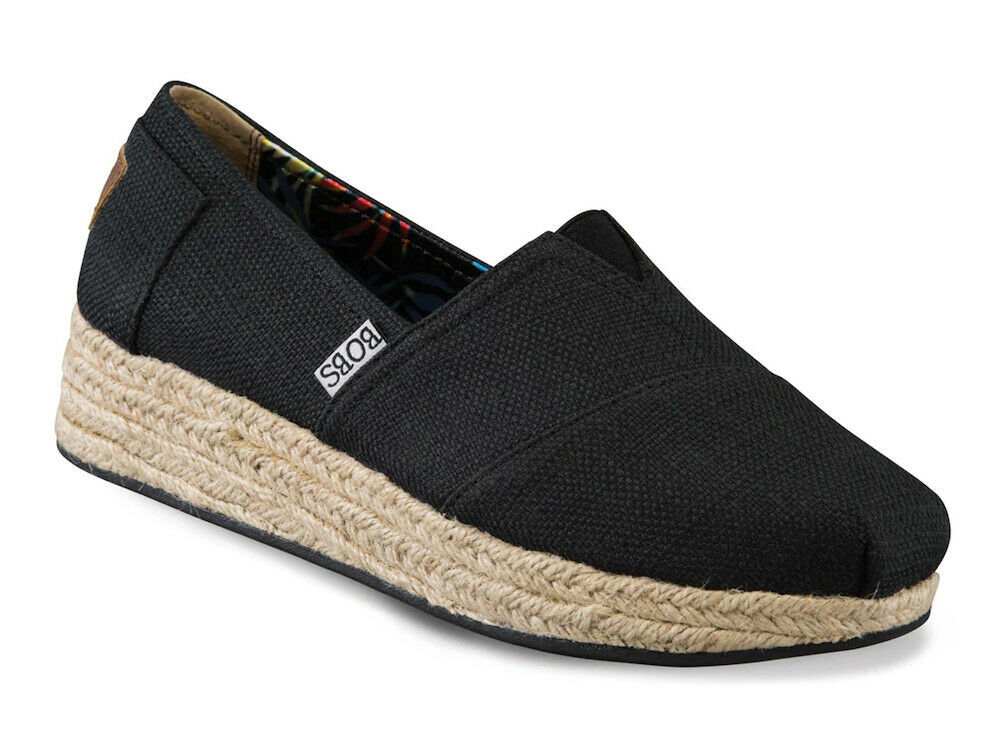 bobs wedge canvas shoe