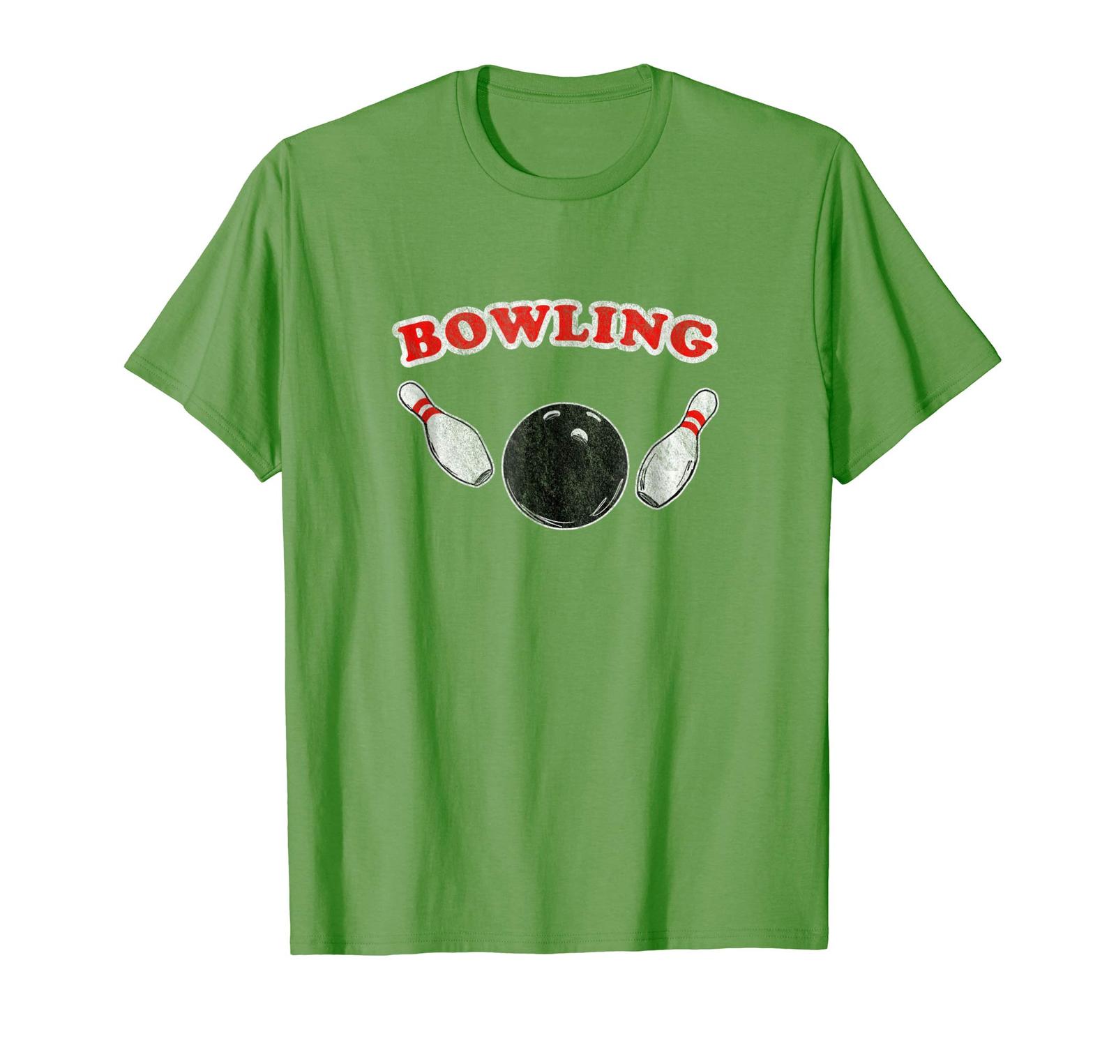 Funny Tee Old School Bowling Shirt Retro Bowling TShirt Men TShirts
