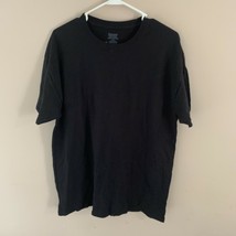 Hanes Men's Black Our Most Comfortable Short Sleeve Cotton T-Shirt Size L - $2.99