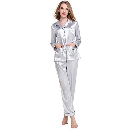 Leorvun Satin Family Pajamas for Women Sleepwear Nighty Teen Pajamas ...