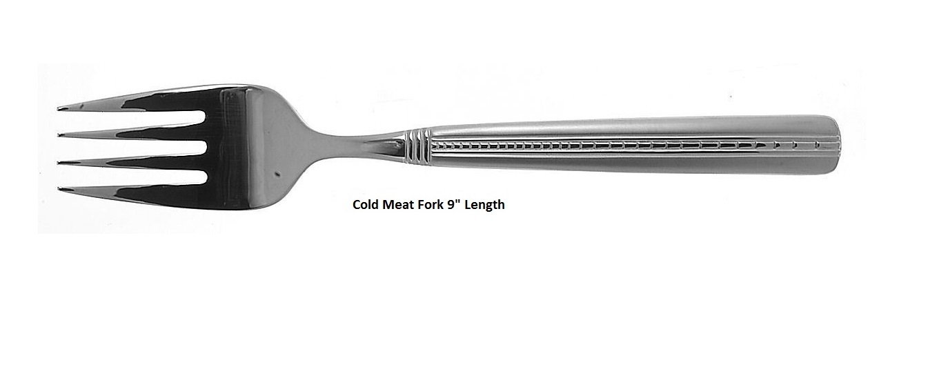 Primary image for New Wedgwood TUXEDO COLD MEAT FORK Stainless Steel Flatware