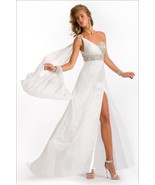 Sexy One Shoulder Silk Pageant Prom Evening Gown Dress, Prima Donna 5617 - $634.99