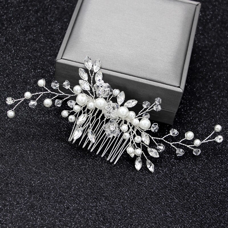 8 Styles Bride Comb Women Pearl Jewelry Hair Ornaments Bridal Wedding Elegant He