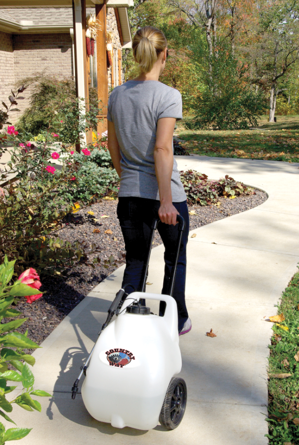 Garden Sprayer On Wheels 12Volt Rechargeable Electric Battery Operated