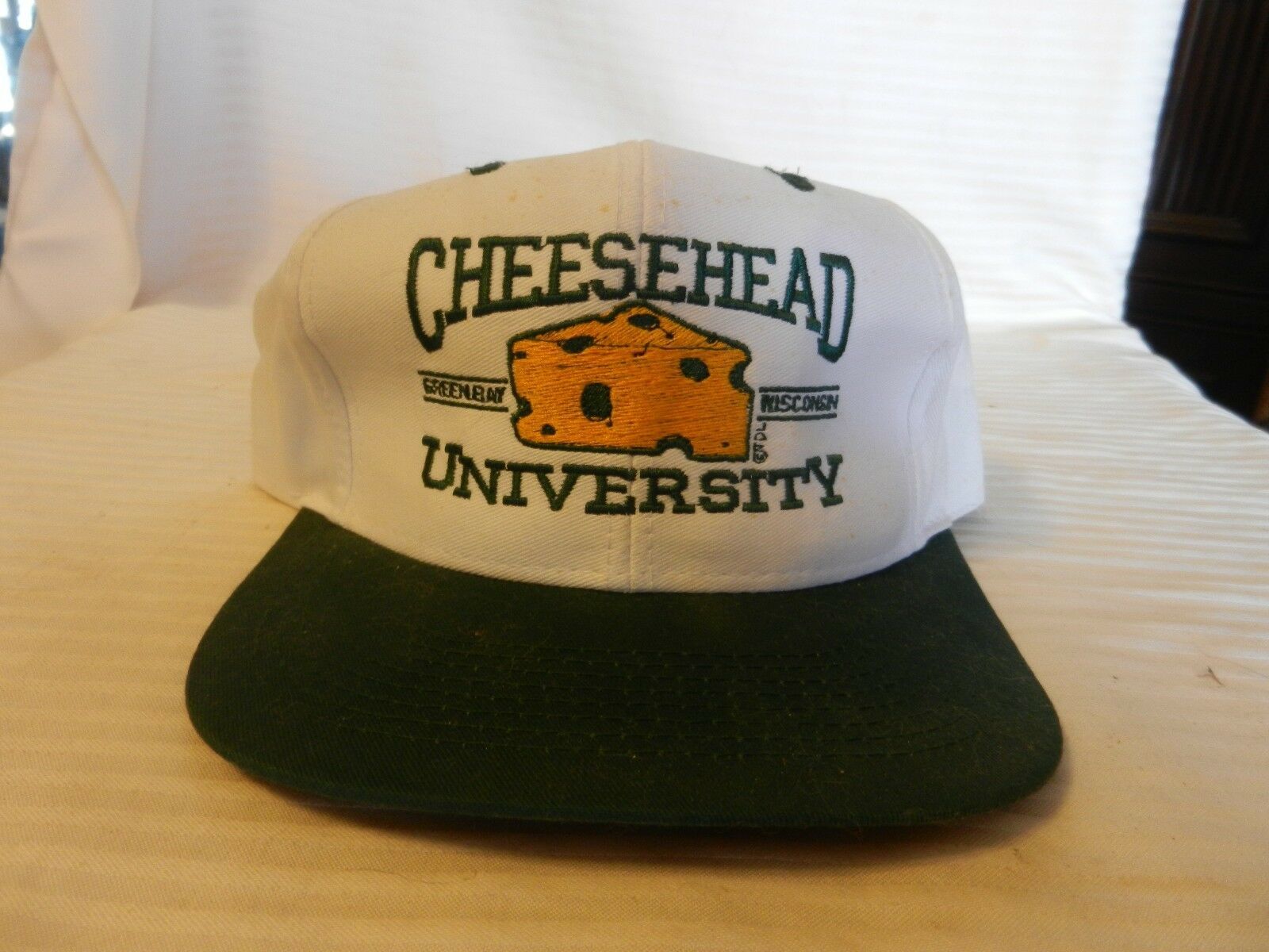 Cheesehead University Adjustable Logo Hat, Green Bay Wisconsin
