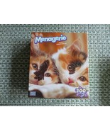 2 NIB 100-Piece MENAGERIE Jigsaw PUZZLE - Here Kitty &amp; Puppy Power - SEALED - $8.00