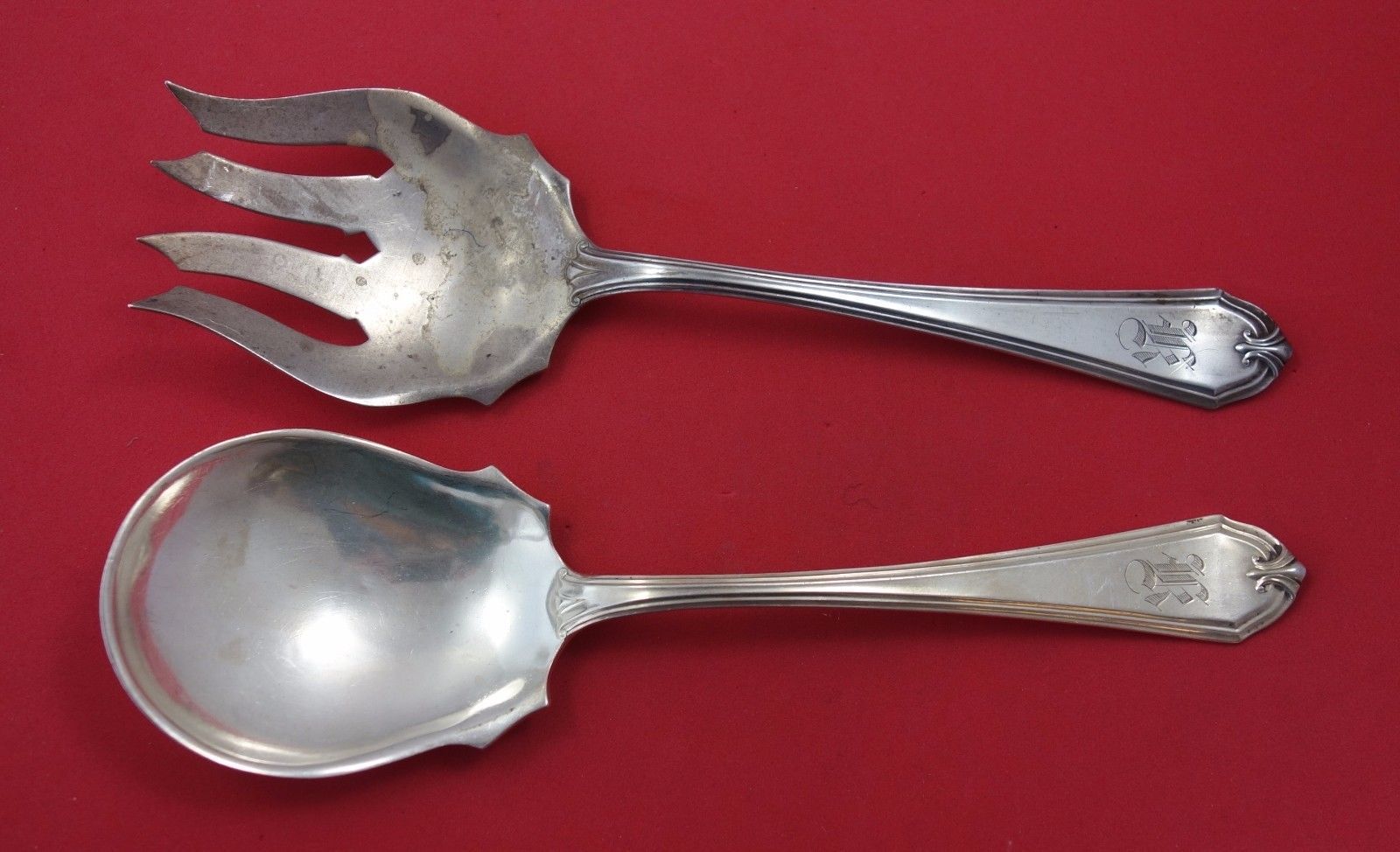 Primary image for Shirley by International Sterling Silver Salad Serving Set 2pc 8 1/2"