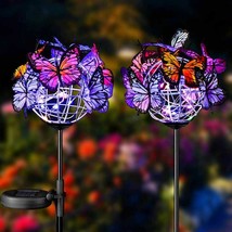 Solar Stake Light Butterfly Waterproof Garden Outdoor Lights Durable Backyard - $50.99