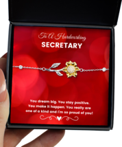 Secretary New Job Promotion Bracelet Birthday Gifts - Sunflower Bracelet  - $49.95