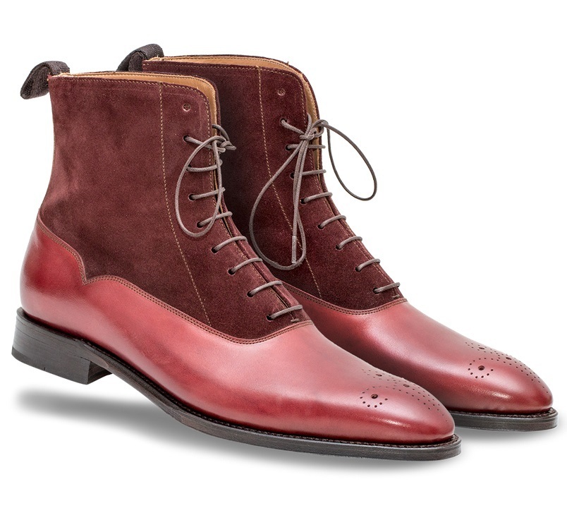 burgundy suede boots mens