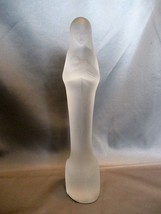 Vintage Leerdam Stef Uiterwaal Frosted Glass Madonna 9.75&quot; Figure - $60.00