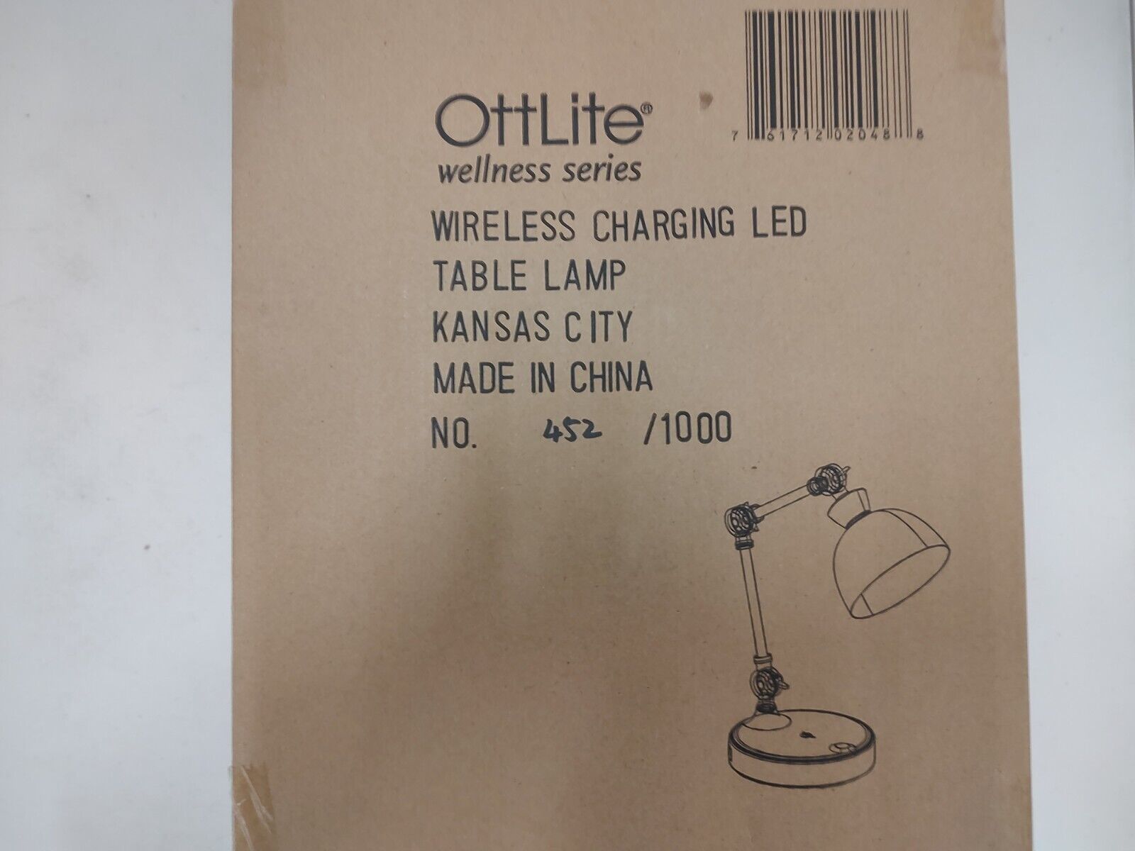 OttLite Wellness Series Wireless Charging LED Adjustable Executive Desk